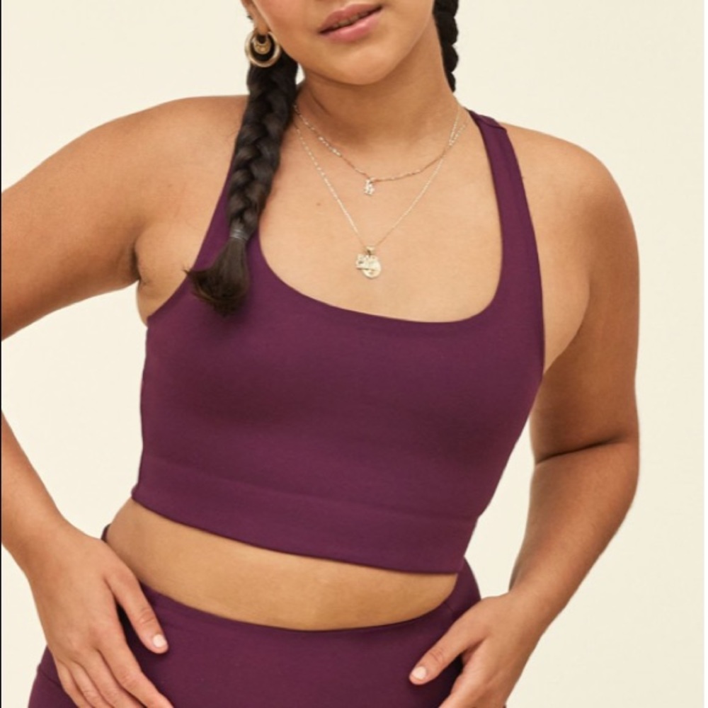 Girlfriend Collective Paloma Bra Plum